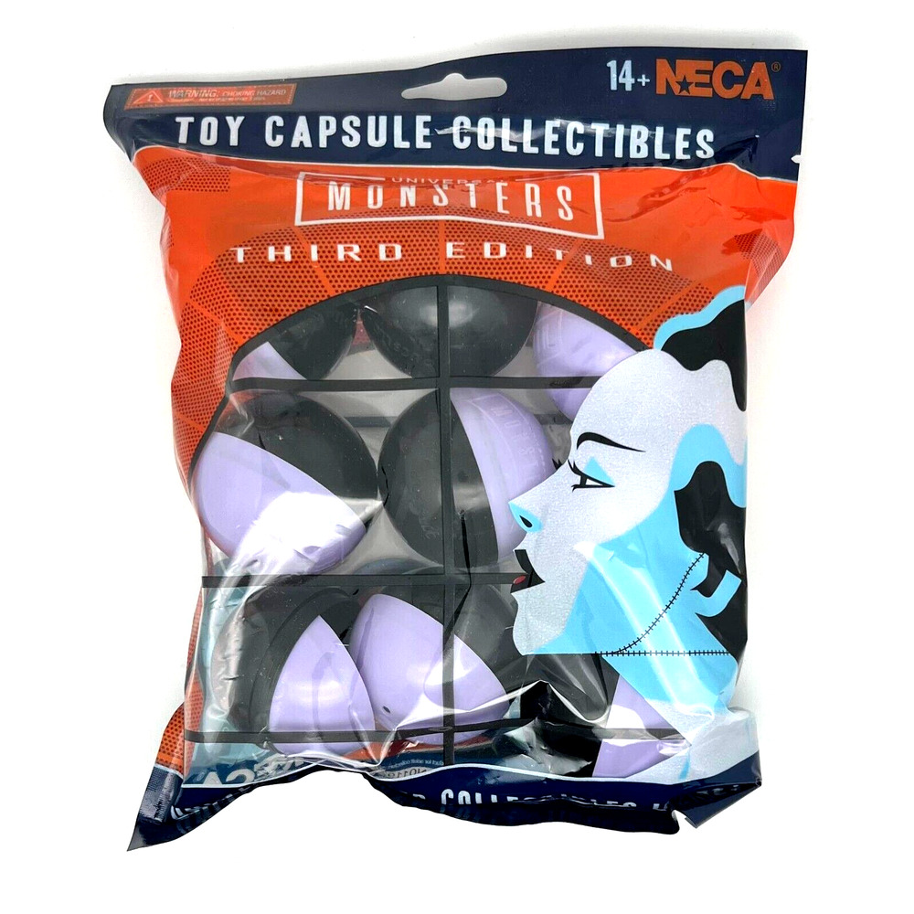 NECA 2022 TOY CAPSULE COLLECTION UNIVERSAL MONSTERS 3RD ED. BAG OF 9 CAPSULES